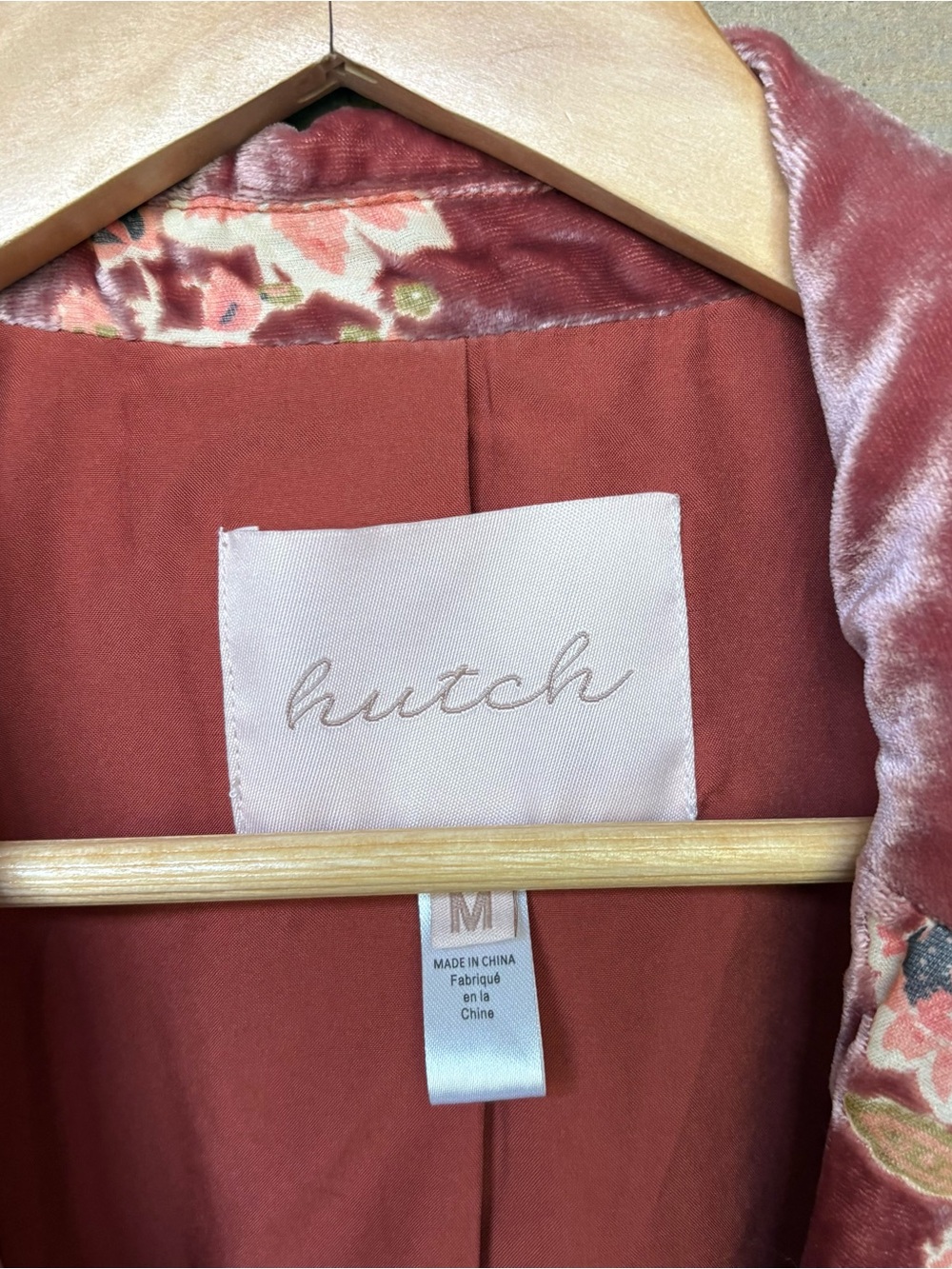 Anthropologie Hutch Velvet Burnout Blazer Fall Preppy Boho Western Womens M - Picture 3 of 4
